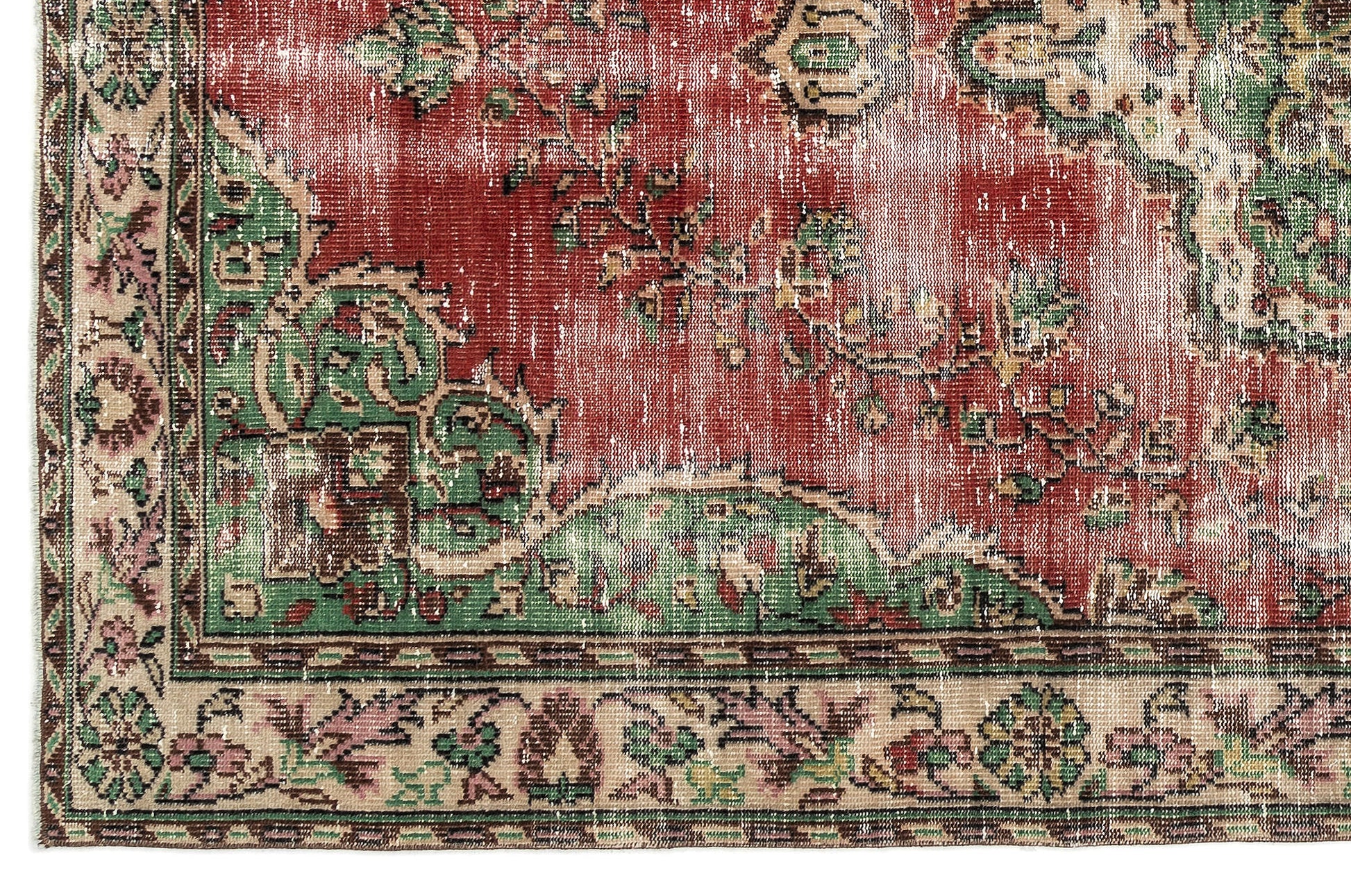 Atina Bej Eskitme Yün El Dokuma Halısı 182 x 317 Apex Unique