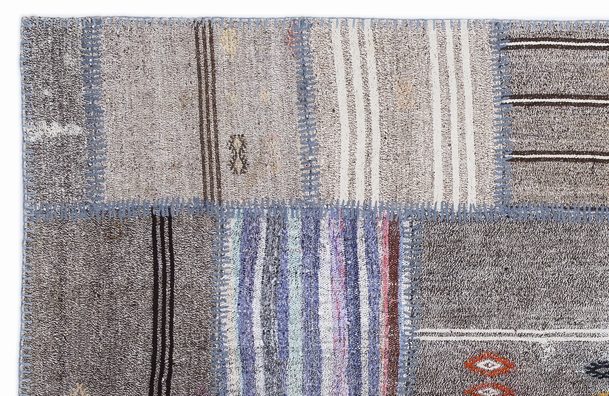 Teselya Bej Çizgili Yün El Dokuma Halısı 160 x 230 Apex Unique