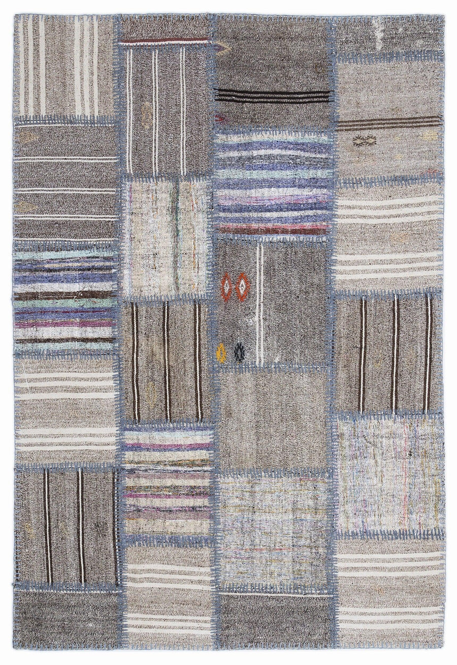 Bej Anadolu Bohem Geometrik Yün Halı 160x230 - Özel Seri
