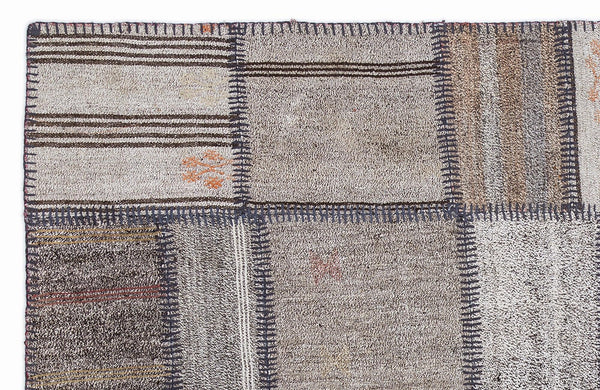 Bej Anadolu Bohem Geometrik Yün Halı 160x230 - Özel Seri