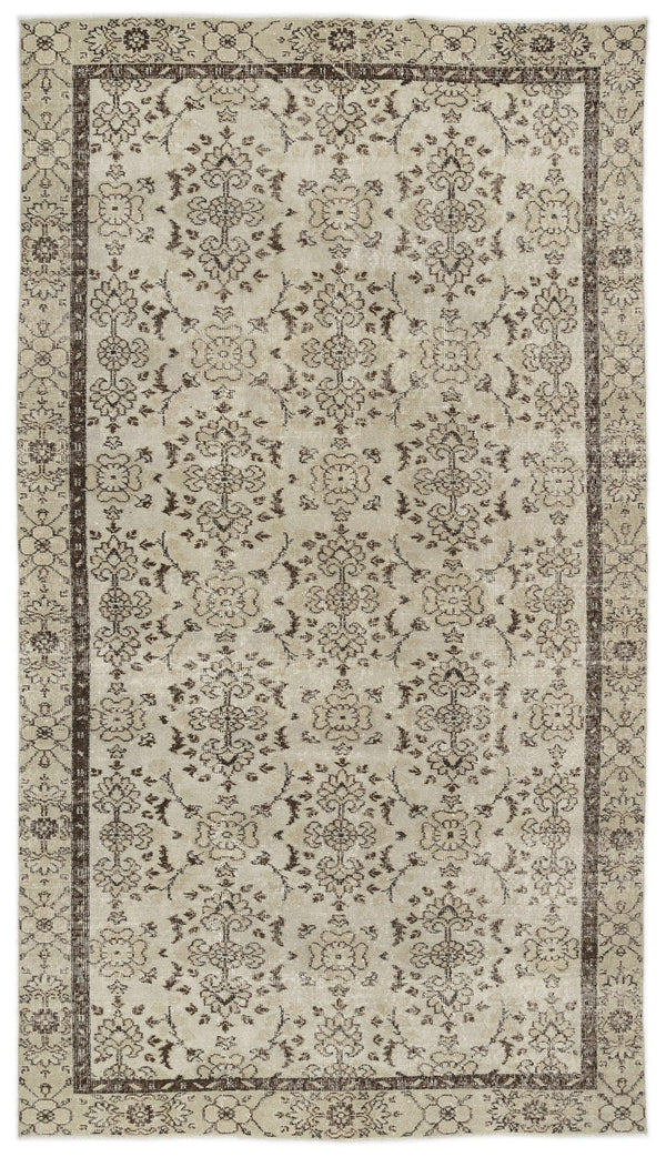 Bej Anadolu Eskitme Klasik Yün Halı 157x279 - Özel Seri