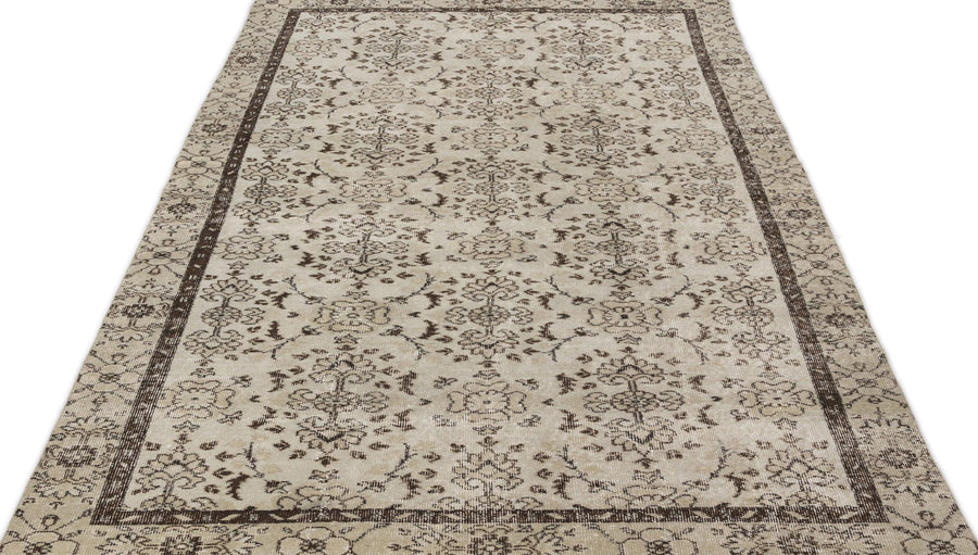 Bej Anadolu Eskitme Klasik Yün Halı 157x279 - Özel Seri