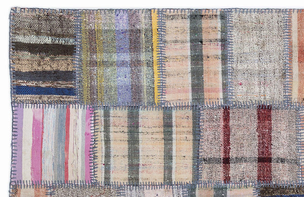 Bej Bohem Geometrik Yün Halı 160x230