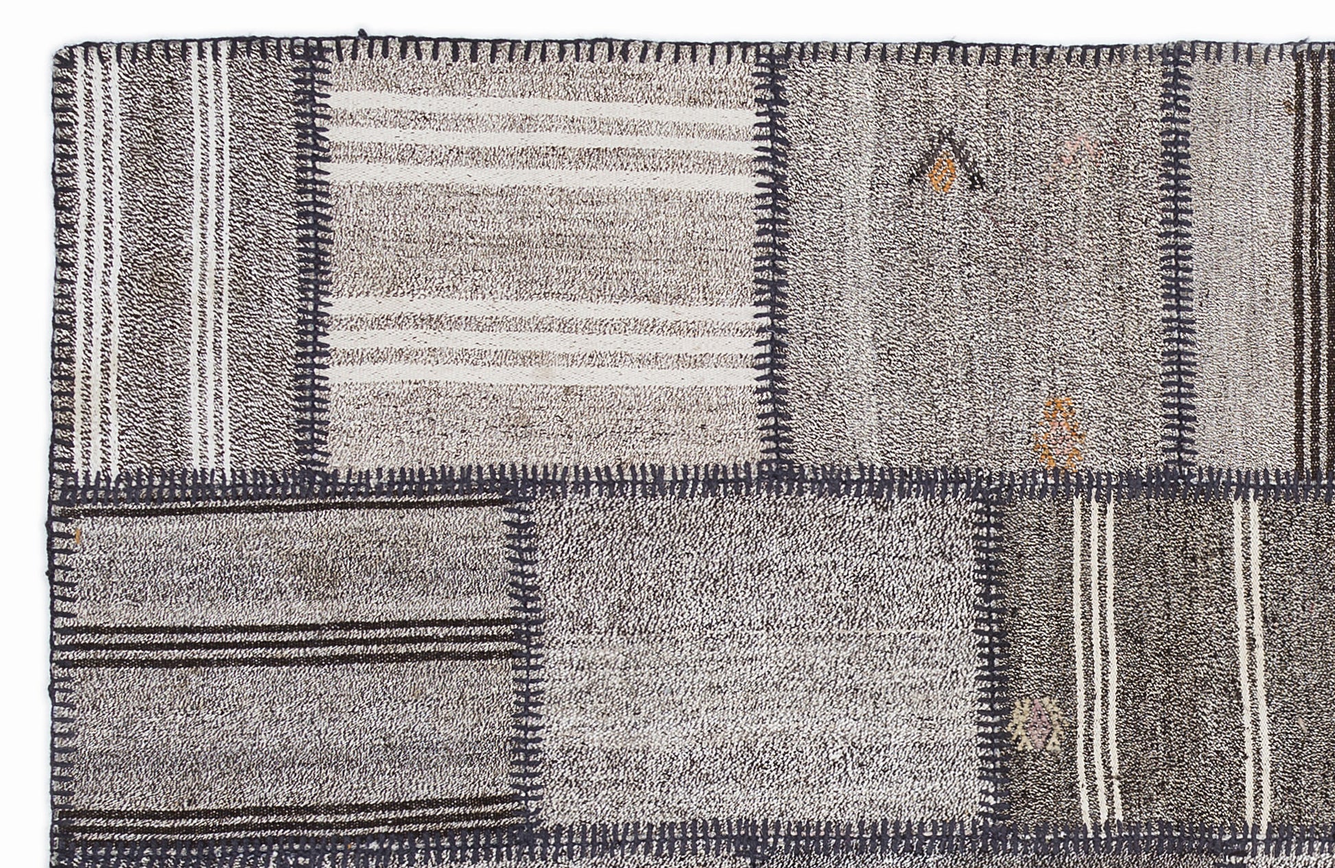 Teselya Bej Çizgili Yün El Dokuma Halısı 160 x 230 Apex Unique