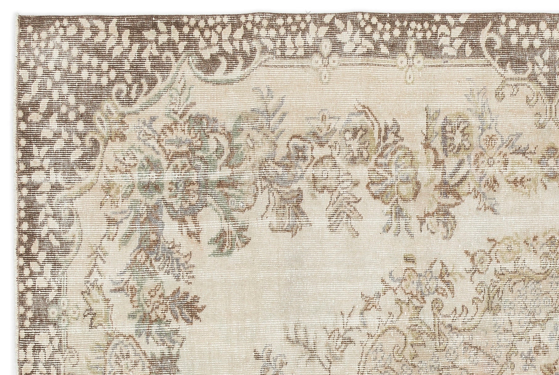 Atina Bej Eskitme Yün El Dokuma Halısı 176 x 262 Apex Unique