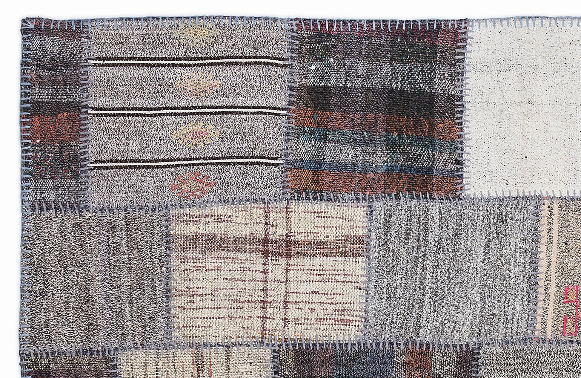 Teselya Bej Çizgili Yün El Dokuma Halısı 160 x 230 Apex Unique