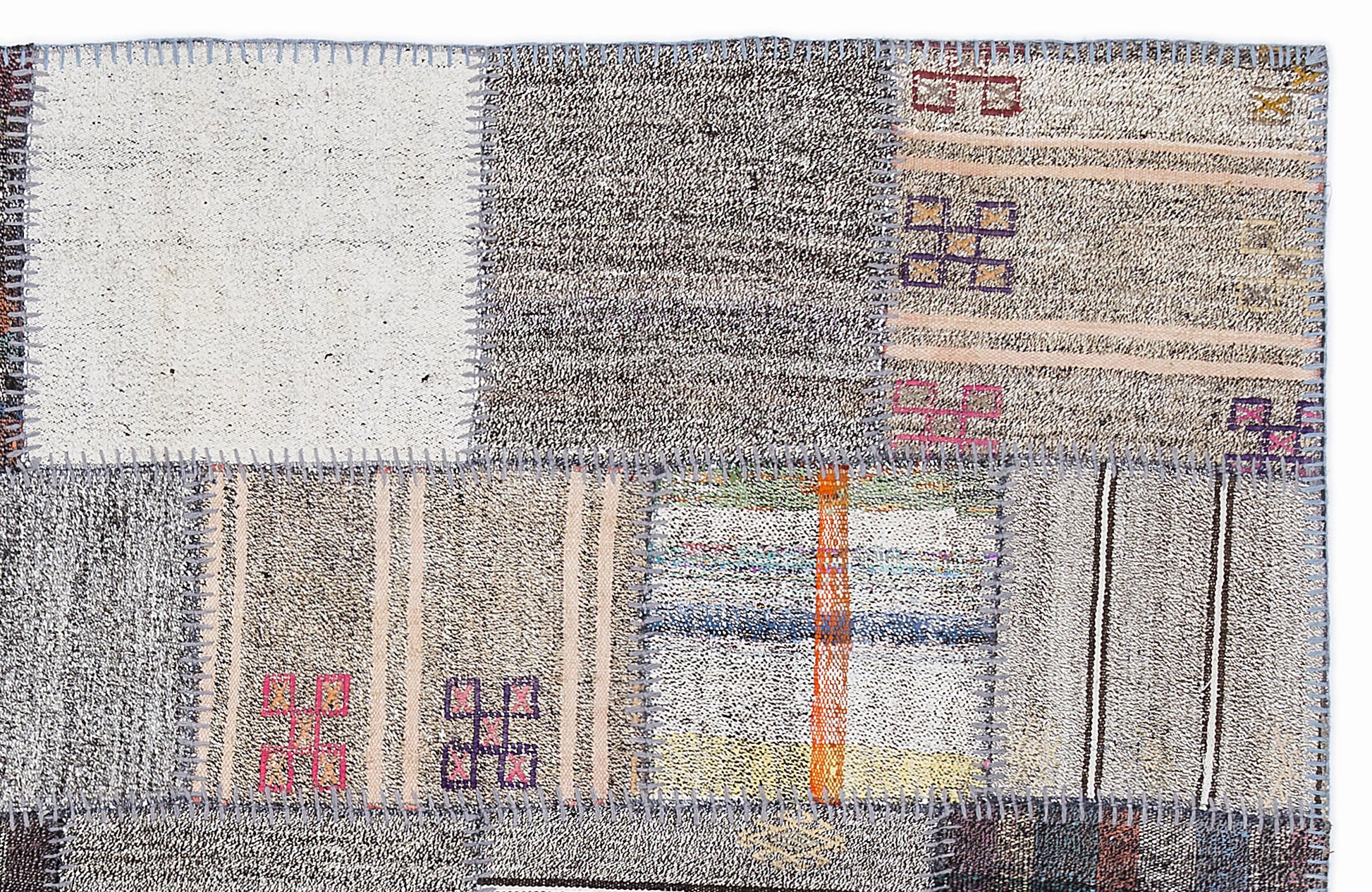 Teselya Bej Çizgili Yün El Dokuma Halısı 160 x 230 Apex Unique