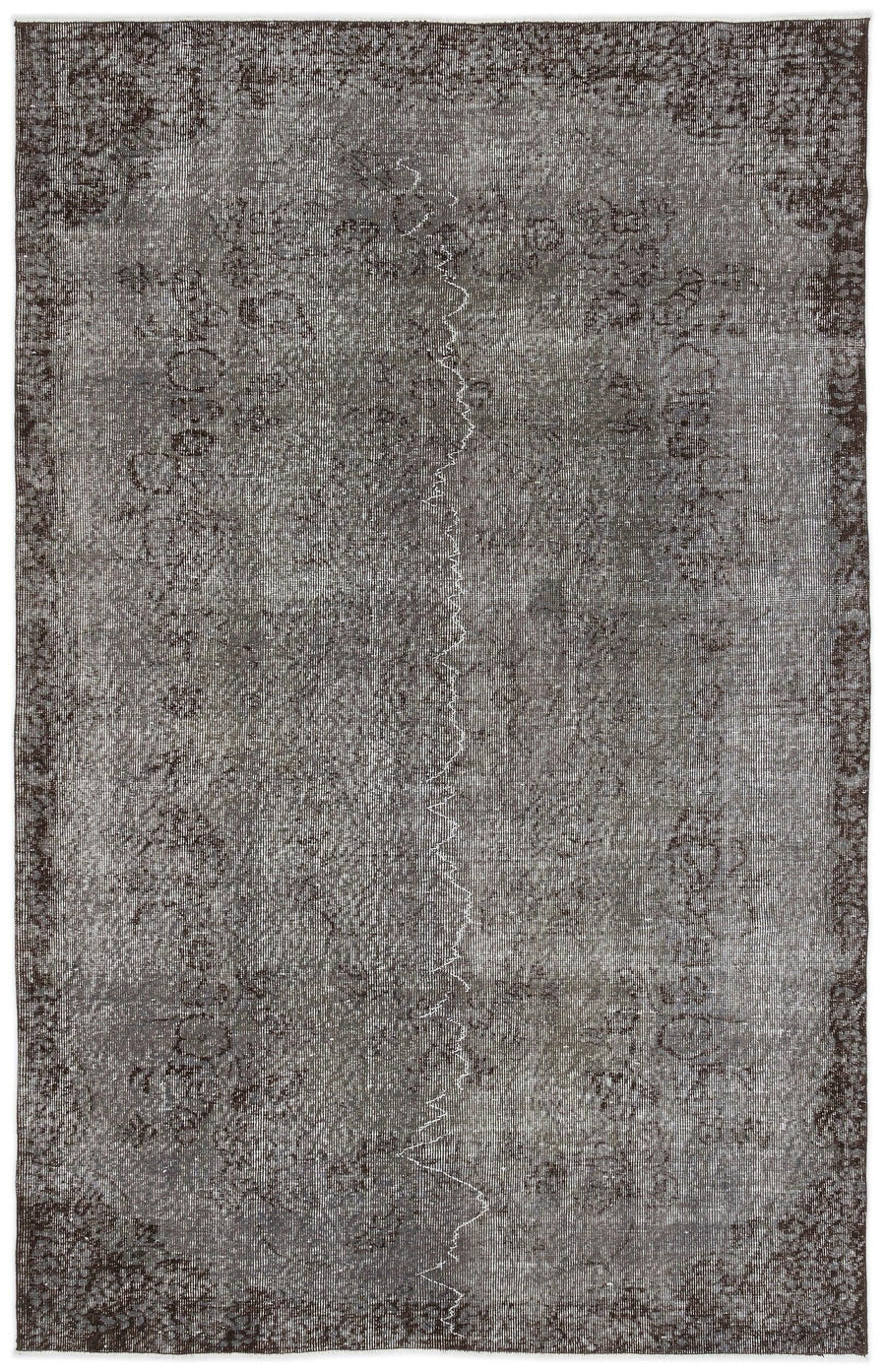 Gri Anadolu Eskitme Geometrik Yün Halı 170x267 - Özel Seri
