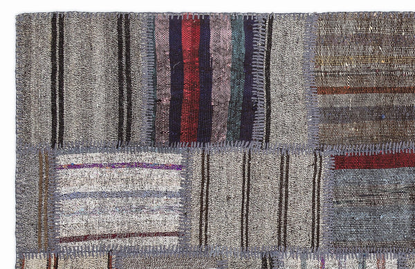 Bej Geometrik Modern Yün Halı 160x230