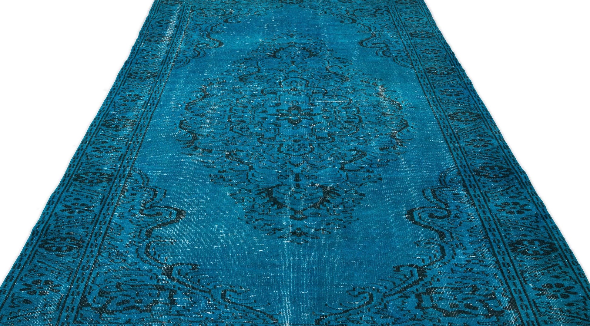 Antrasit Beyaz Bohem Eskitme Yün Halı 175x326
