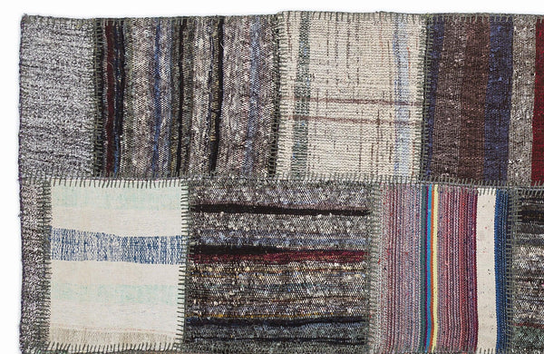 Gri Anadolu Geometrik Modern Yün Halı 160x230 - Özel Seri