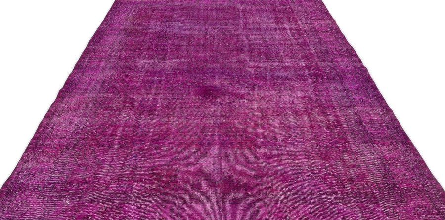 Pembe Anadolu Eskitme Geometrik Yün Halı 198x320 - Özel Seri