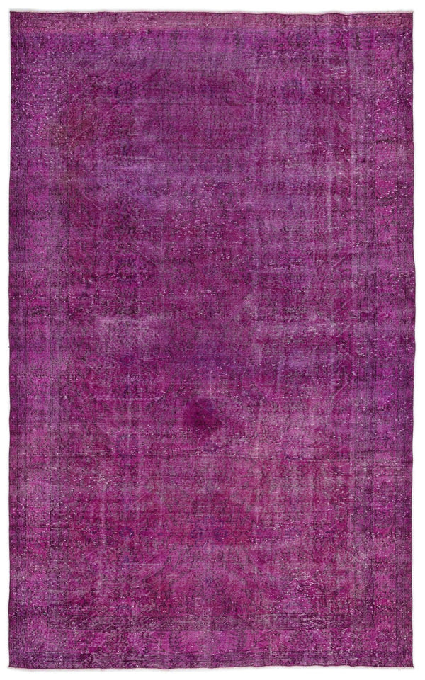 Pembe Anadolu Eskitme Geometrik Yün Halı 198x320 - Özel Seri