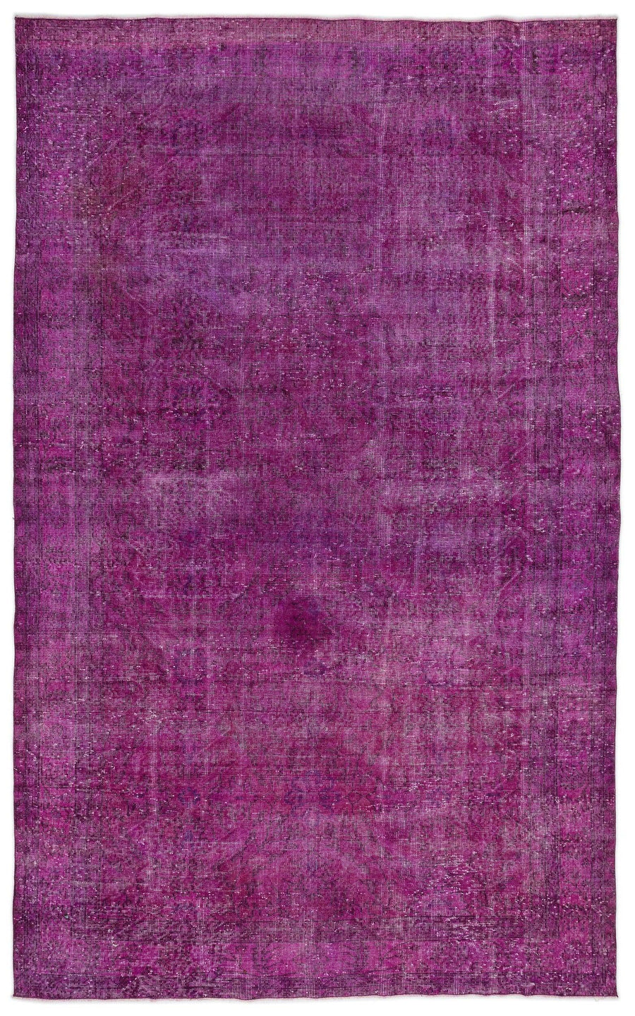 Purple & Red Abstract Hand-Knotted Wool Rug 198x320 cm (6'6" x 10'6") – in the hallway