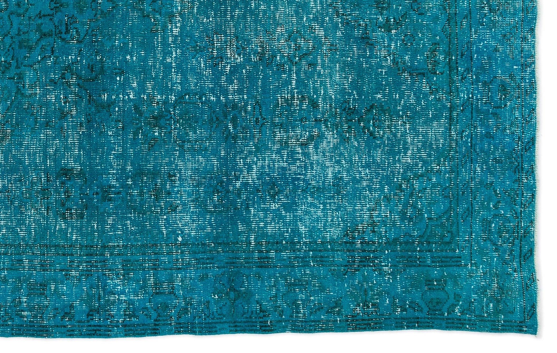 Beyaz Krem Bohem Eskitme Yün Halı 184x301