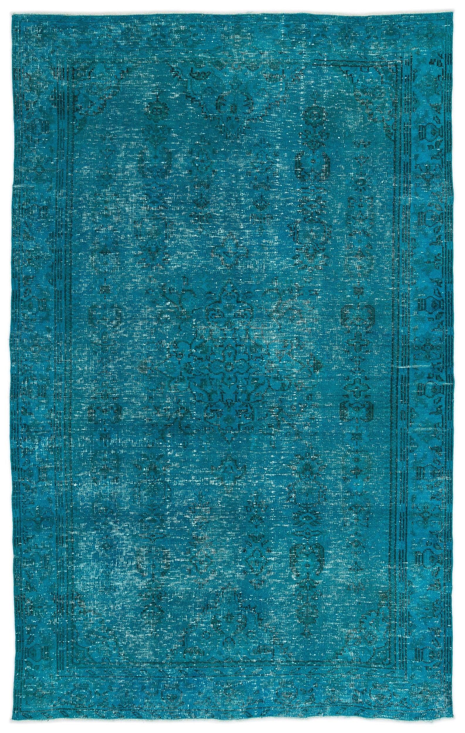 Beyaz Krem Bohem Eskitme Yün Halı 184x301