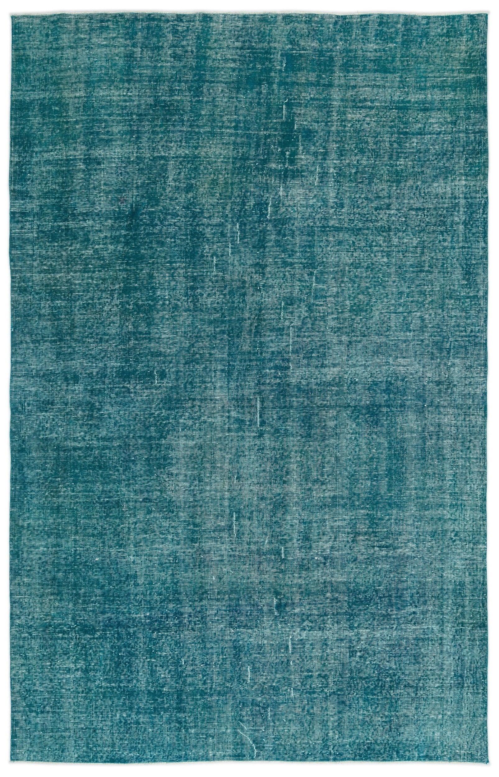 Beyaz Krem Eskitme Modern Yün Halı 196x310