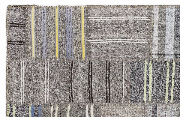 Gri Anadolu Bohem Modern Yün Halı 160x230 - Özel Seri