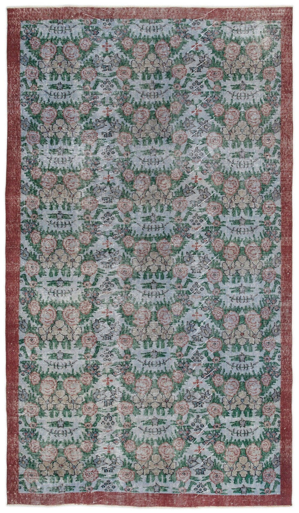 Yeşil Isparta Bohem Madalyonlu Yün Halı 160x280 - Özel Seri