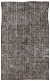 Eskitme Antrasit Gri Halı Desensiz 197x326 cm 13388