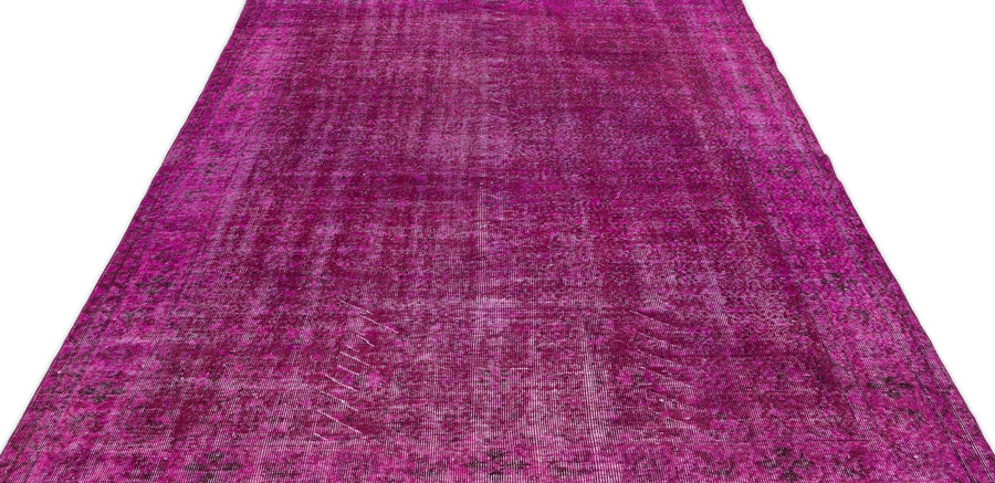 Pembe Isparta Eskitme Klasik Yün Halı 191x292 - Özel Seri