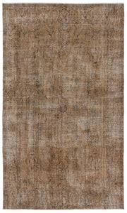 Atina Kahverengi Eskitme Yün El Dokuma Halısı 158 x 265 Apex Unique