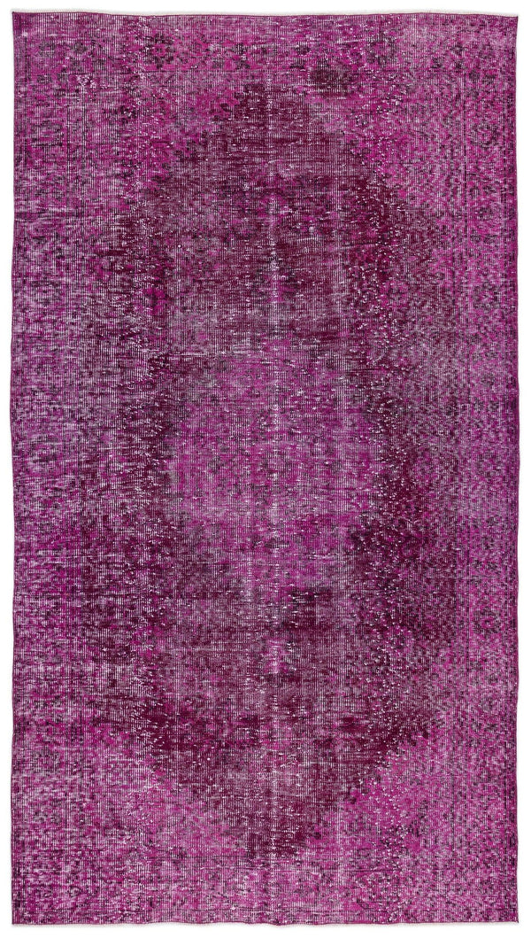 Pembe Anadolu Eskitme Modern Yün Halı 181x329 - Özel Seri