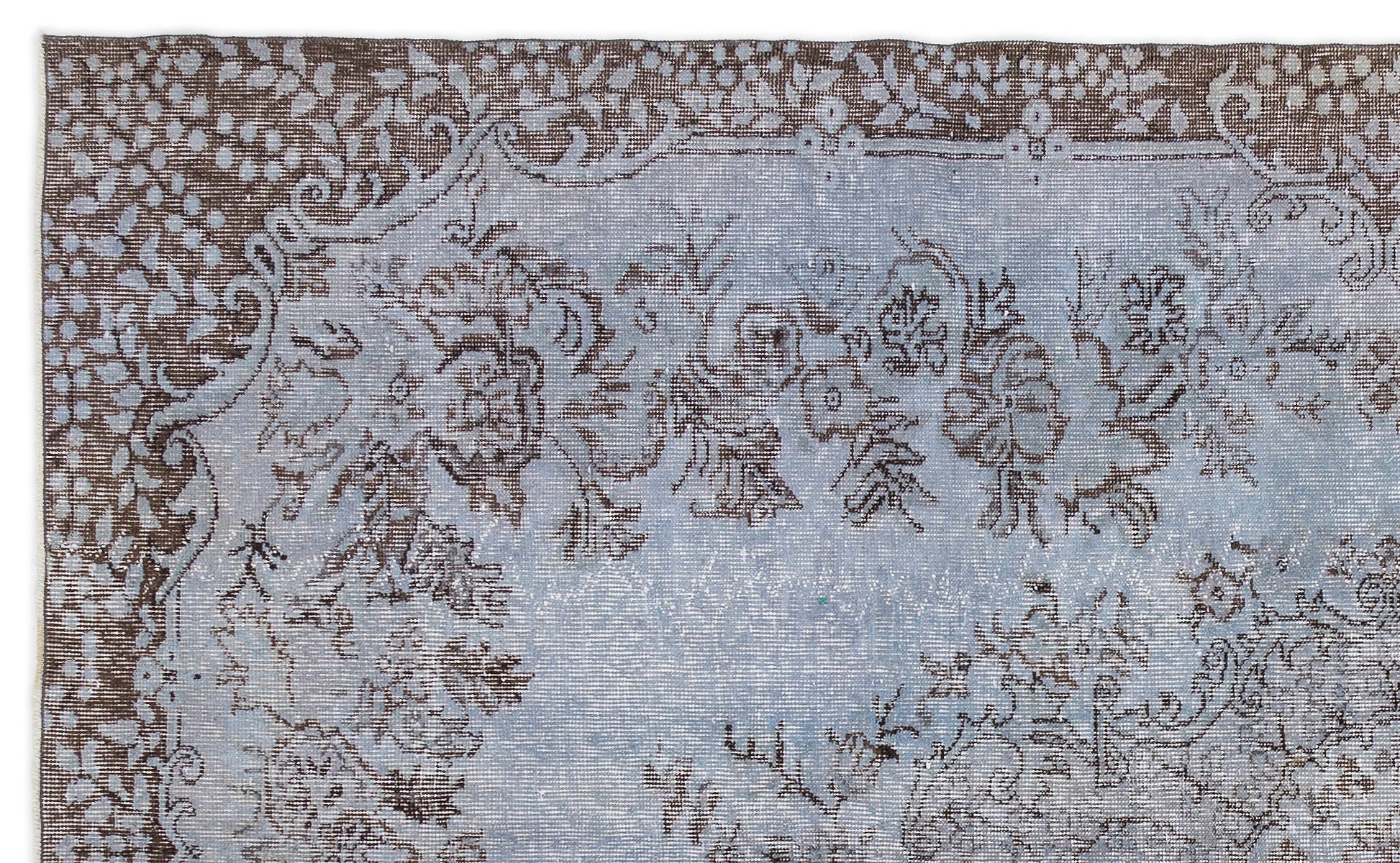 Atina Mavi Eskitme Yün El Dokuma Halısı 176 x 287 Apex Unique