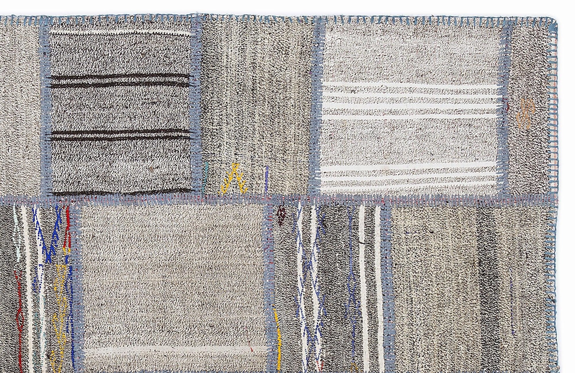 Bej Geometrik Modern Yün Halı 160x230