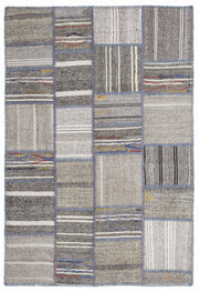 Bej Geometrik Modern Yün Halı 160x230