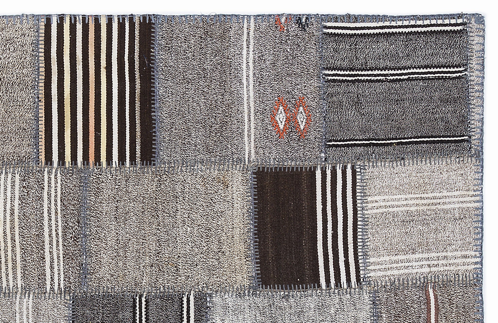 Teselya Bej Çizgili Yün El Dokuma Halısı 160 x 230 Apex Unique