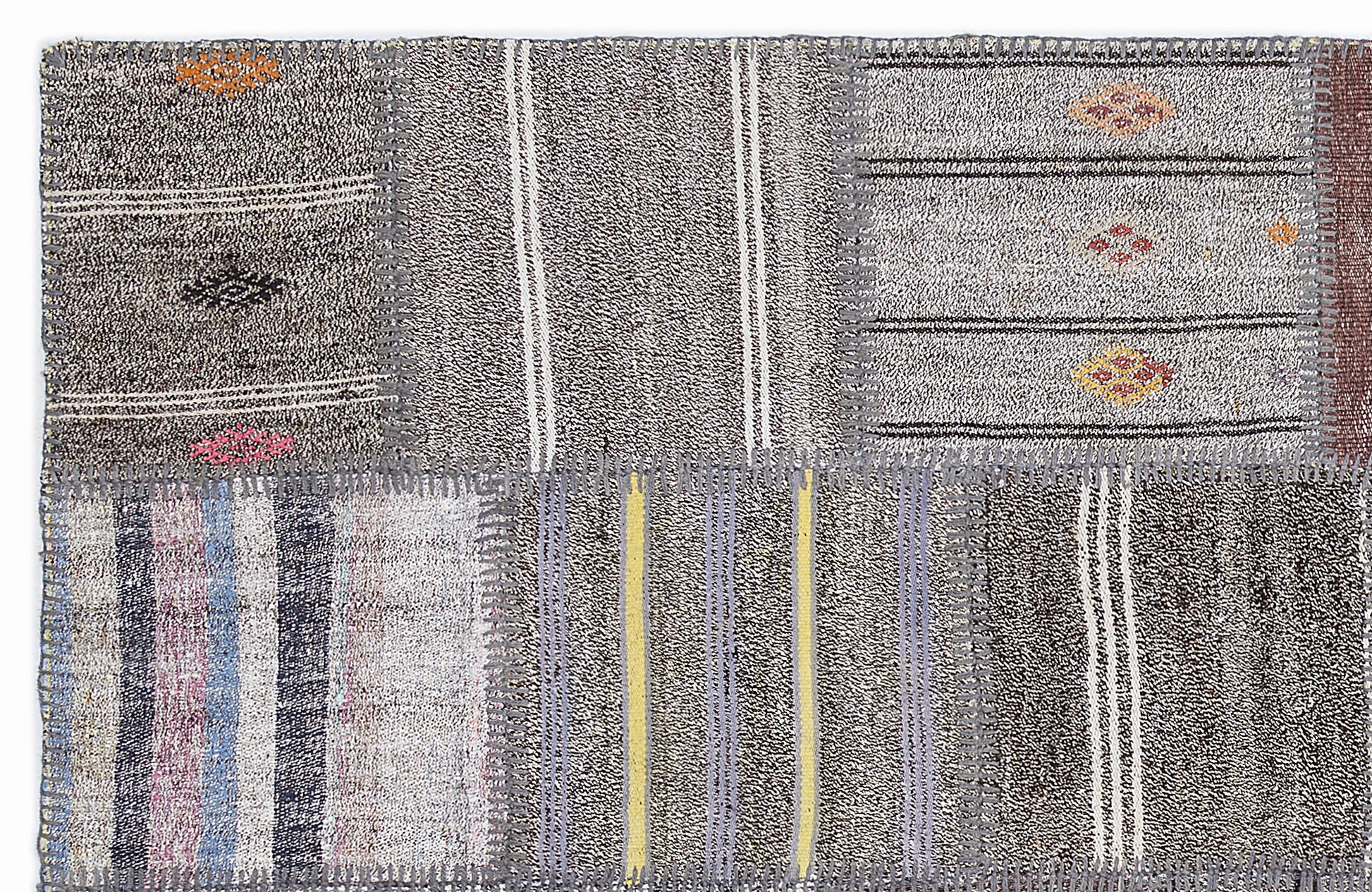 Teselya Bej Çizgili Yün El Dokuma Halısı 160 x 230 Apex Unique