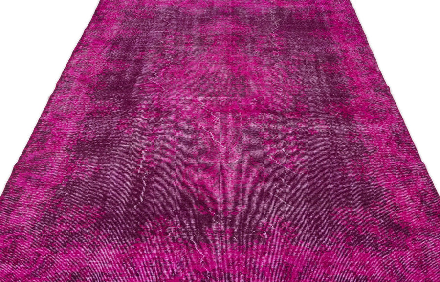Pembe Anadolu Eskitme Madalyonlu Yün Halı 173x277 - Özel Seri