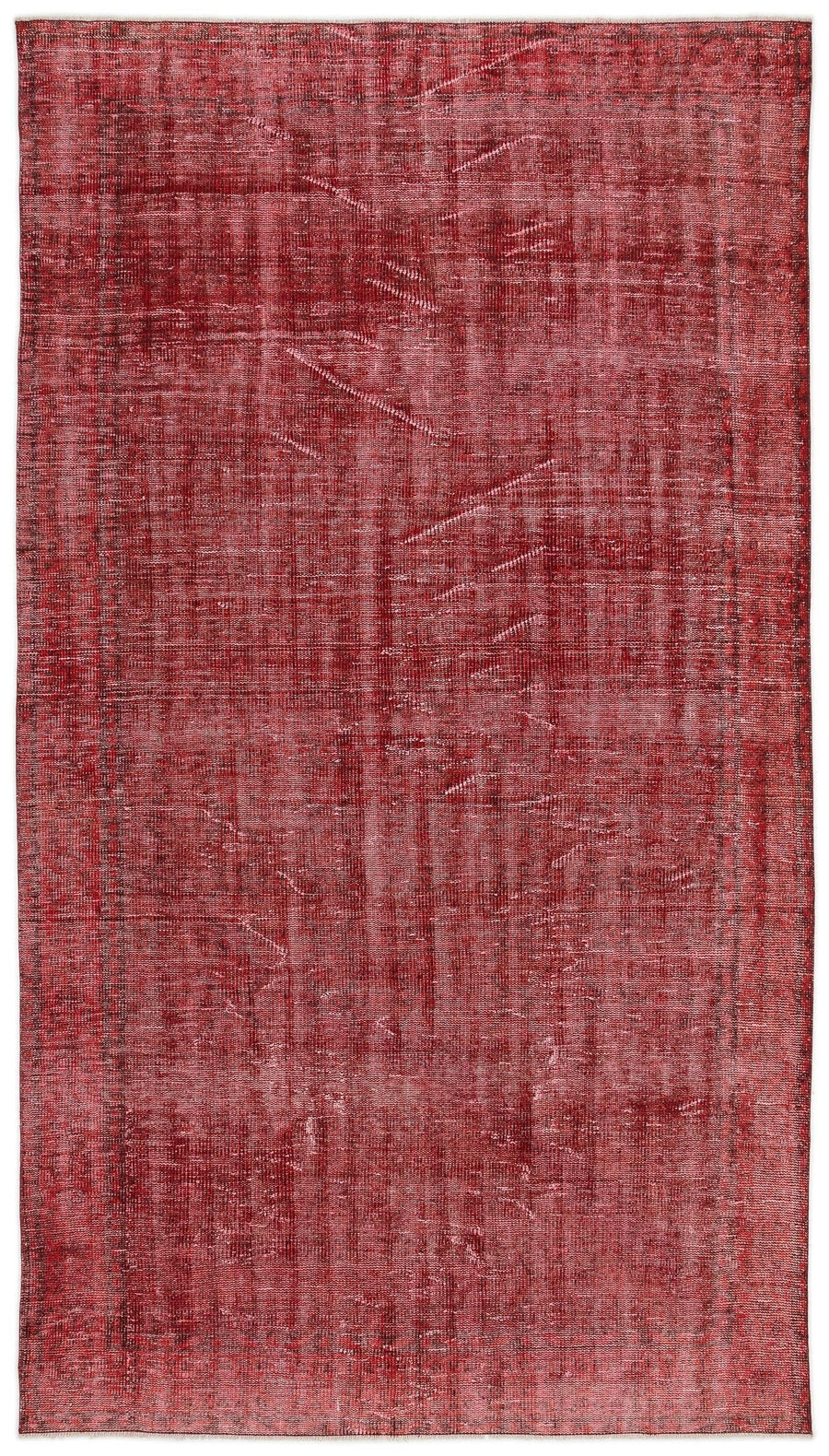 Soyut Desenli Kırmızı El Dokuma Halı Yün 175x301 cm 13631 – Oturma odası kullanımı