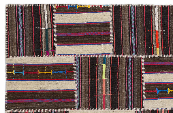 Bej Anadolu Bohem Geometrik Yün Halı 160x230 - Özel Seri