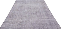 Grauer handgeknüpfter Wollteppich mit abstraktem Design 183x288 cm