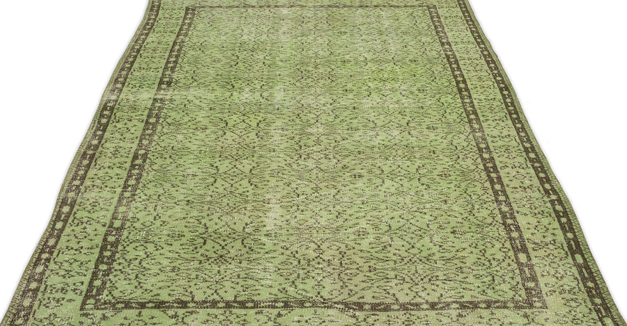Yeşil Bohem Eskitme Yün Halı 160x280