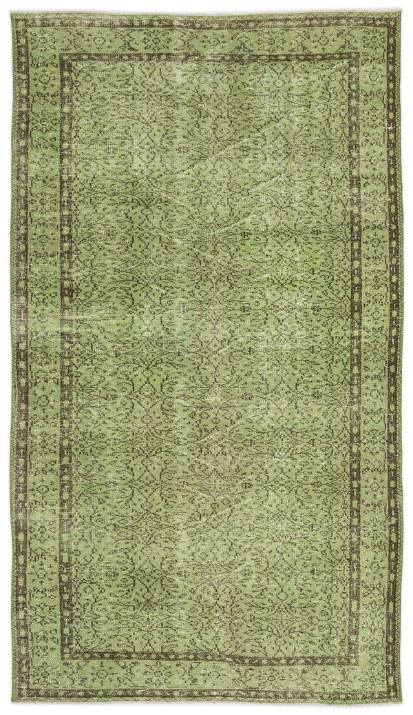 Yeşil Bohem Eskitme Yün Halı 160x280