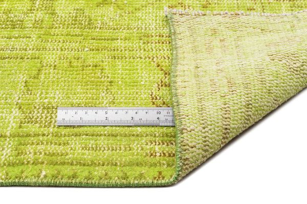 Yeşil Bohem Eskitme Yün Halı 184x256