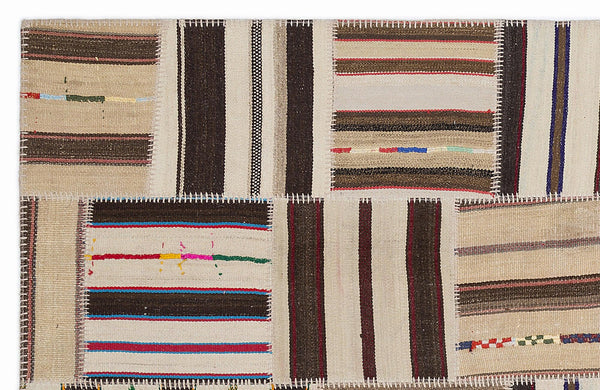 Bej Anadolu Bohem Geometrik Yün Halı 160x230 - Özel Seri