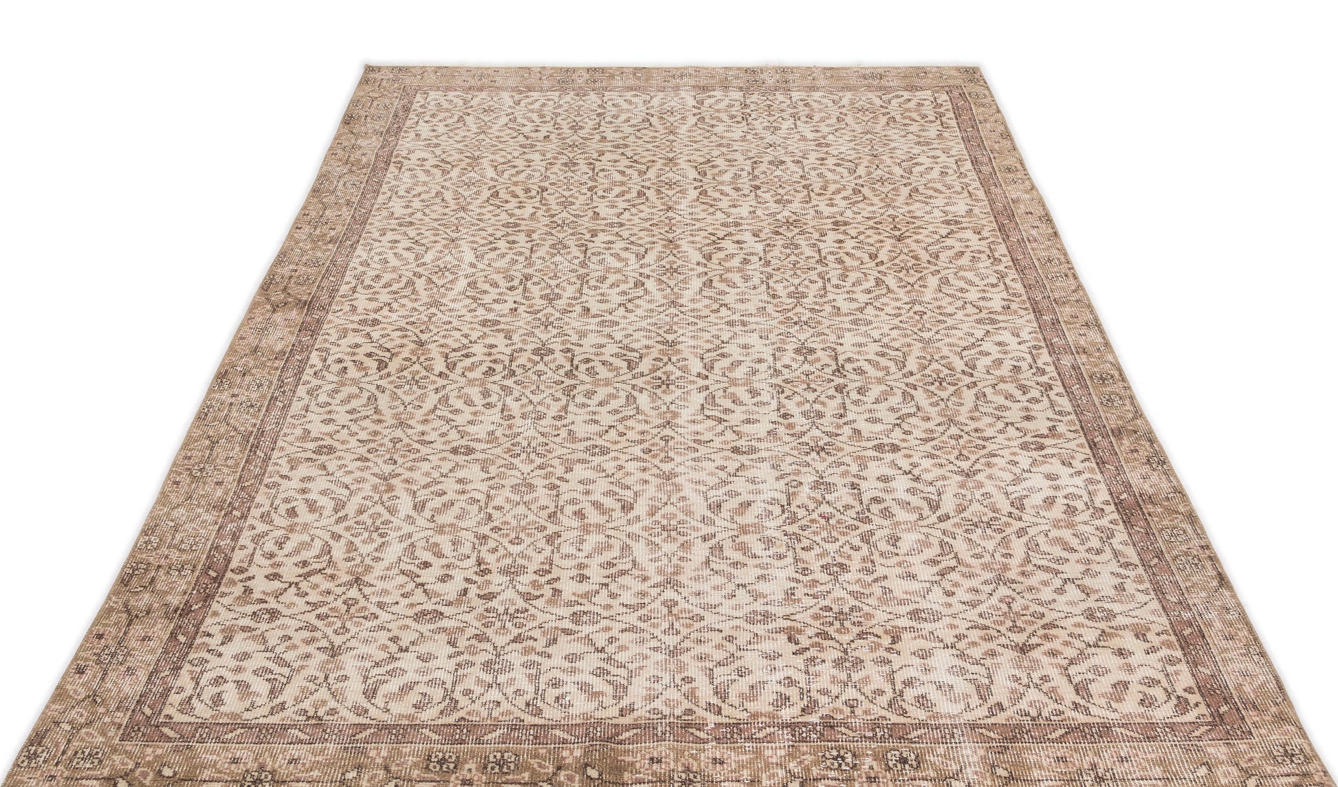 Atina Bej Eskitme Yün El Dokuma Halısı 152 x 282 Apex Unique