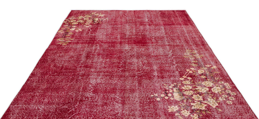 Krem Anadolu Modern Çiçekli Yün Halı 199x305 - Özel Seri
