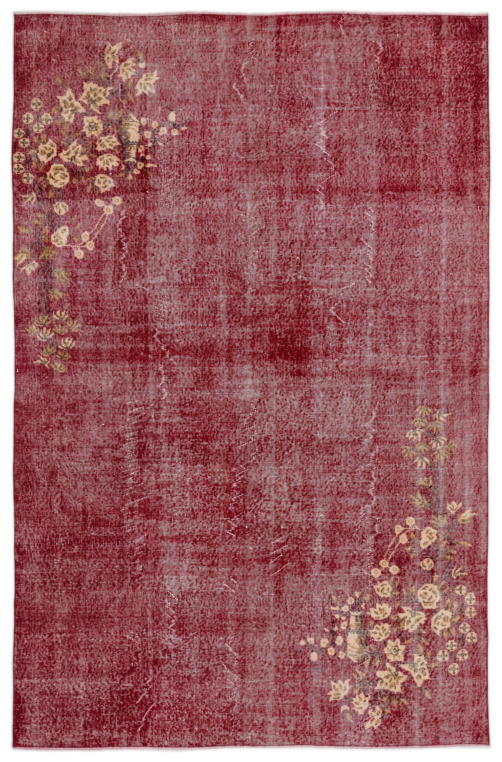 Atina Krem Eskitme Yün El Dokuma Halısı 199 x 305 Apex Unique