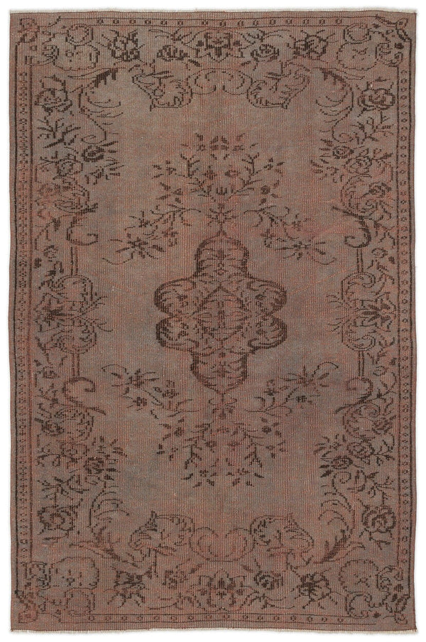 Antrasit Bej Anadolu Geometrik Madalyonlu Yün Halı 158x245 - Özel Seri