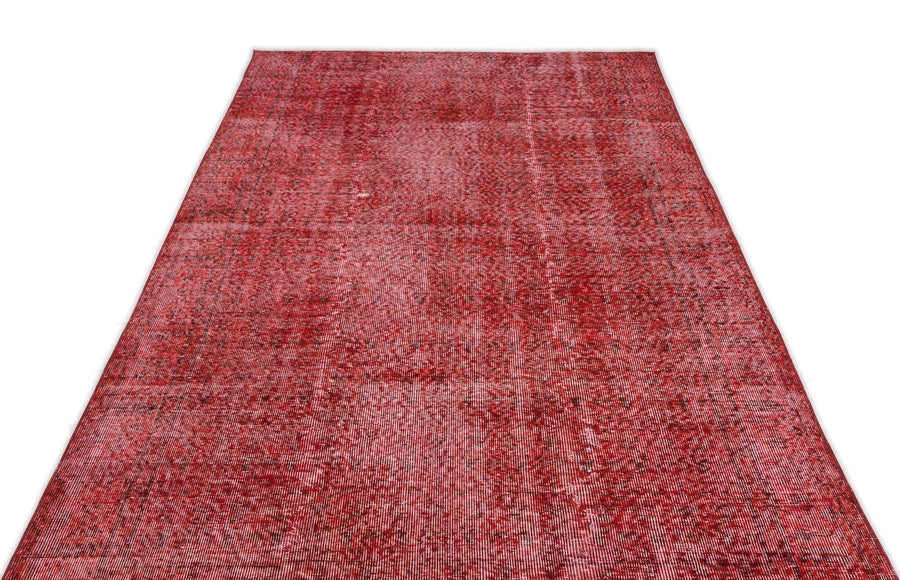 Kırmızı Anadolu Eskitme Yün Halı 151x302 - Özel Seri