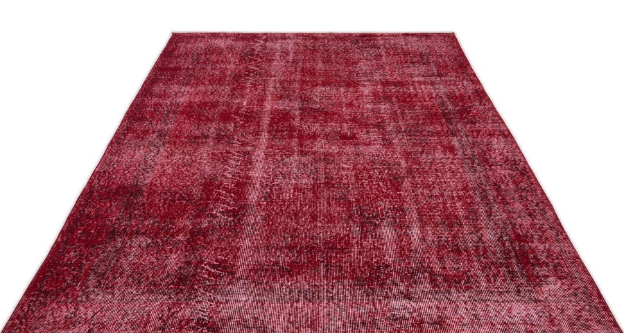 Kırmızı Anadolu Eskitme Klasik Yün Halı 175x274 - Özel Seri