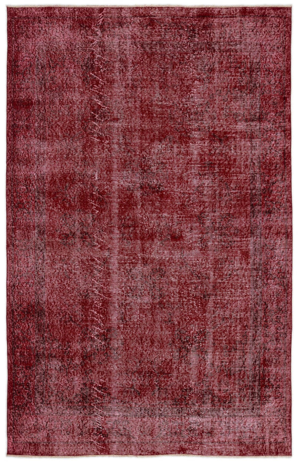 Kırmızı Anadolu Eskitme Klasik Yün Halı 175x274 - Özel Seri