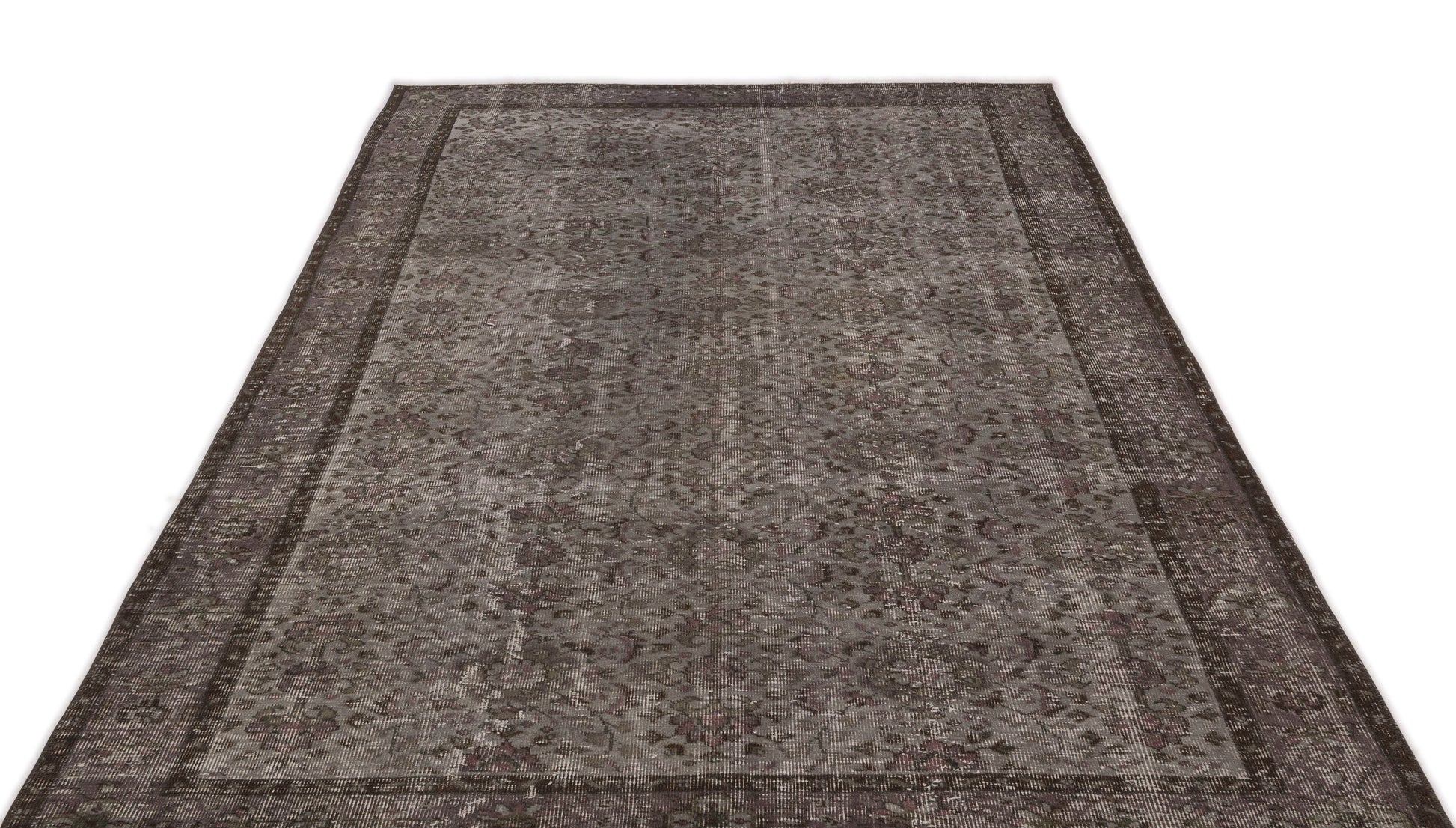 Atina Gri Eskitme Yün El Dokuma Halısı 175 x 285 Apex Unique