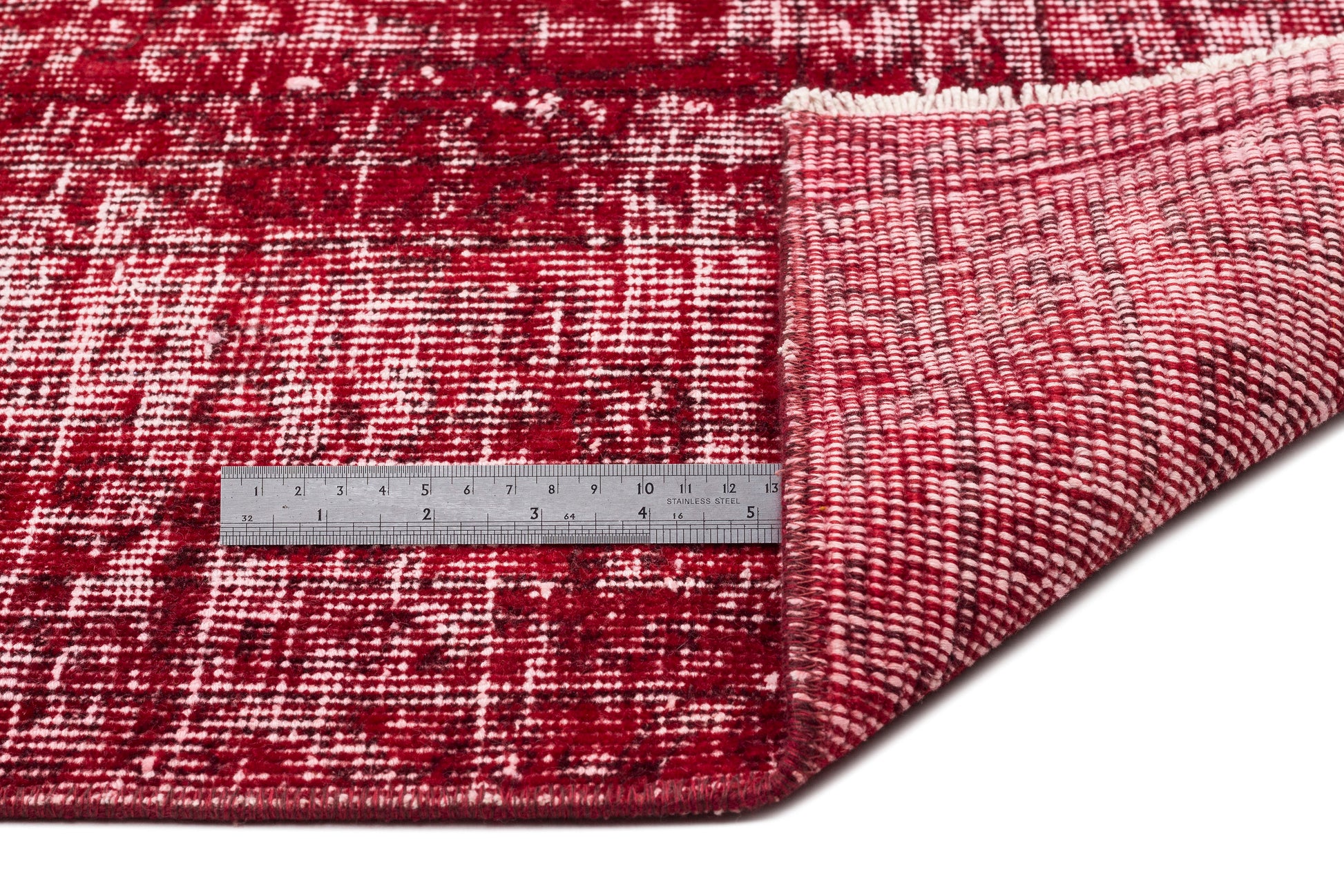 Atina Kırmızı Eskitme Yün El Dokuma Halısı 163 x 262 Apex Unique