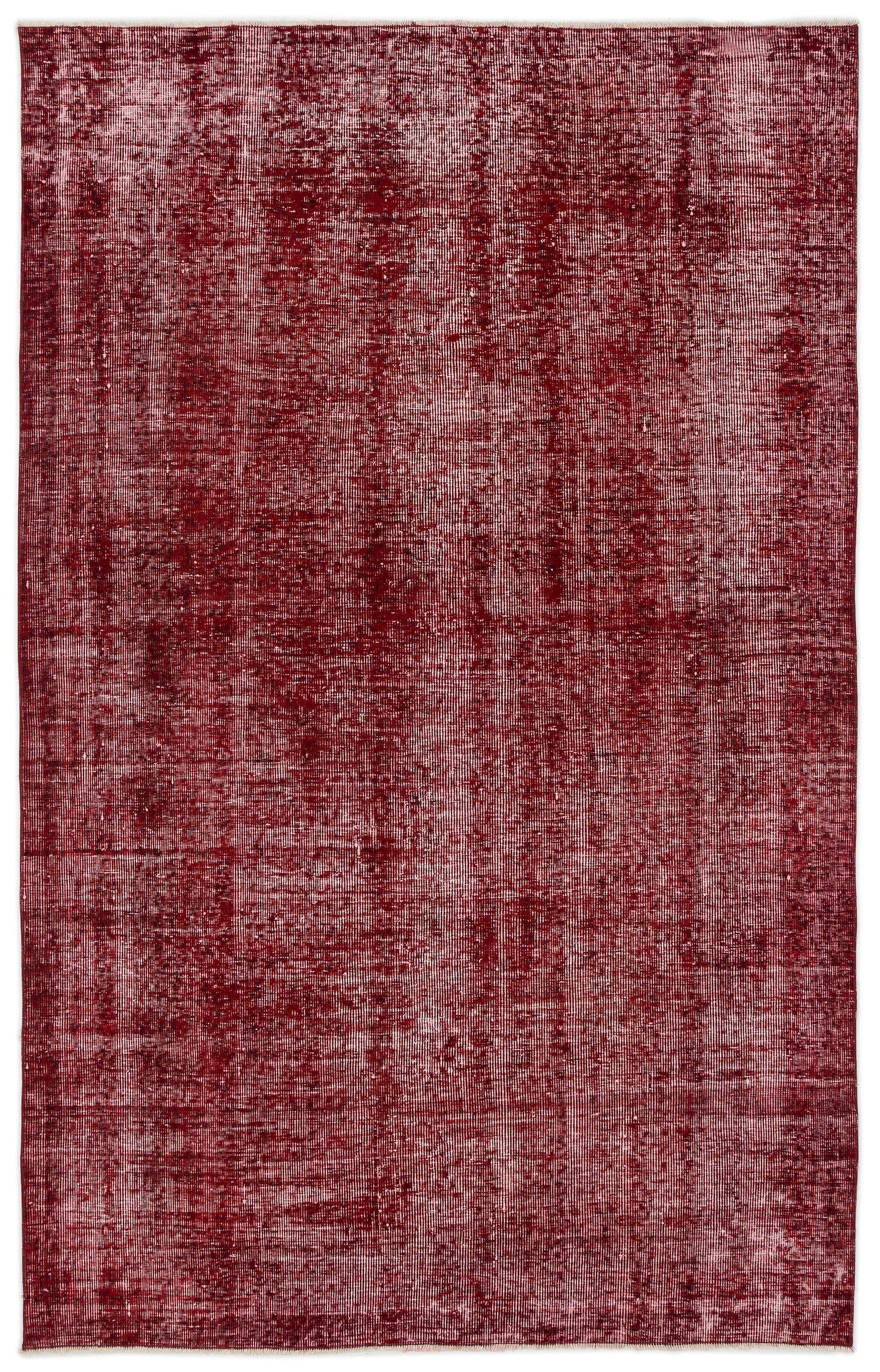 Atina Kırmızı Eskitme Yün El Dokuma Halısı 163 x 262 Apex Unique